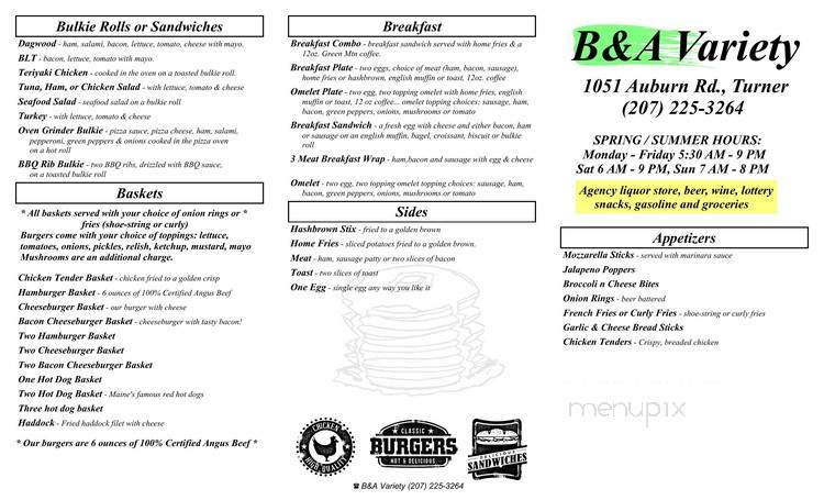 B & A Variety - Turner, ME