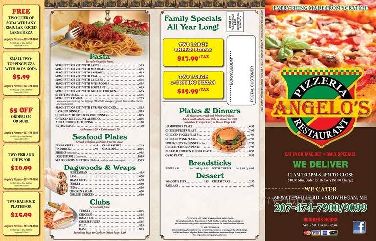 Angelos Pizzeria - Skowhegan, ME