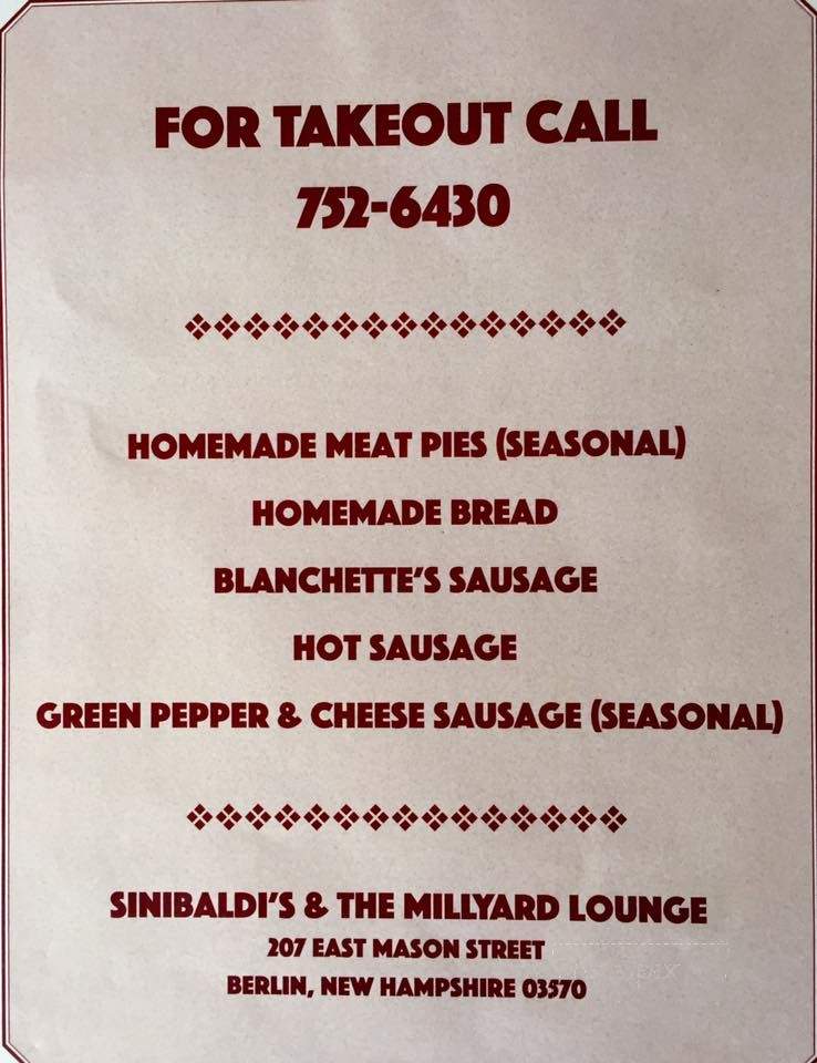 Sinibaldi's Restaurant - Berlin, NH