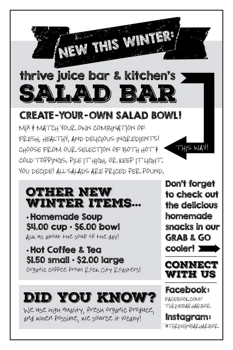 Thrive Juice Bar & Kitchen - Bar Harbor, ME