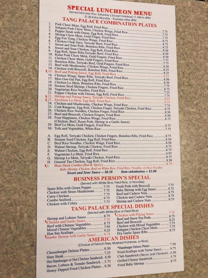 Tang Palace Restaurant - Madawaska, ME