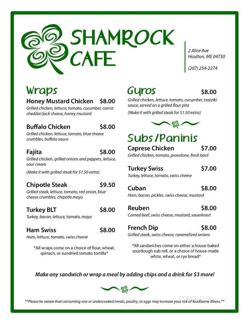 Shamrock Cafe - Houlton, ME