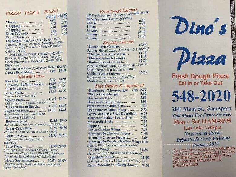 Dino's Pizza - Searsport, ME