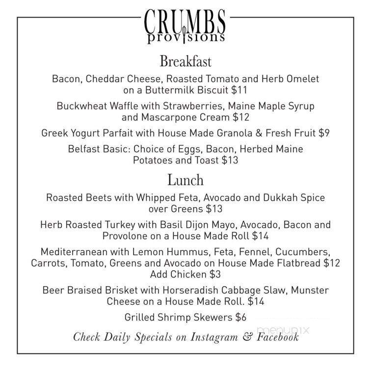 Crumbs Provisions - Belfast, ME