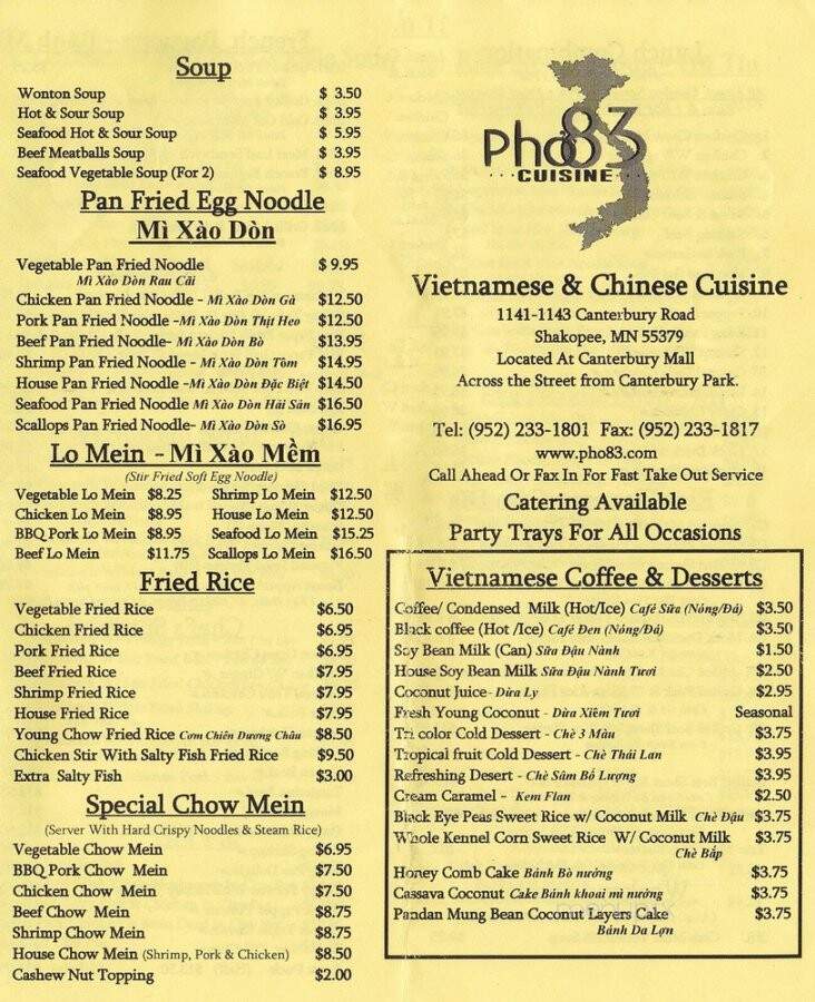 Pho 83 - Shakopee, MN