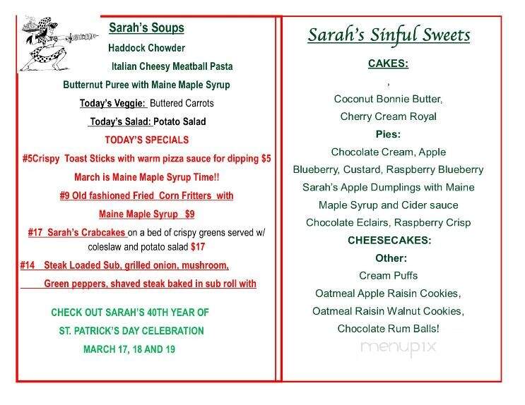 Sarah's Cafe - Wiscasset, ME