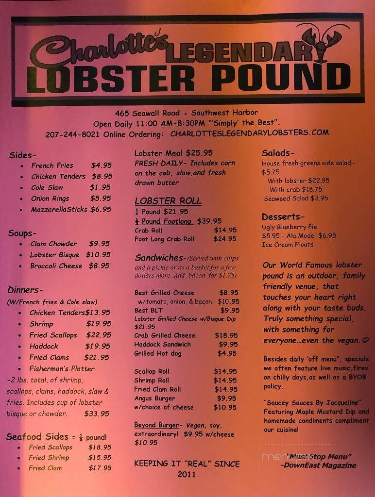 Charlotte's Legendary Lobster Pound - Southwest Harbor, ME