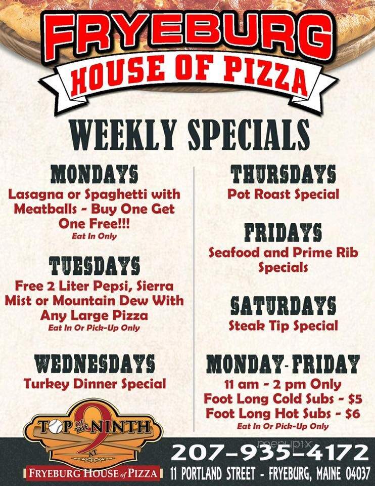 Fryeburg House Of Pizza - Fryeburg, ME