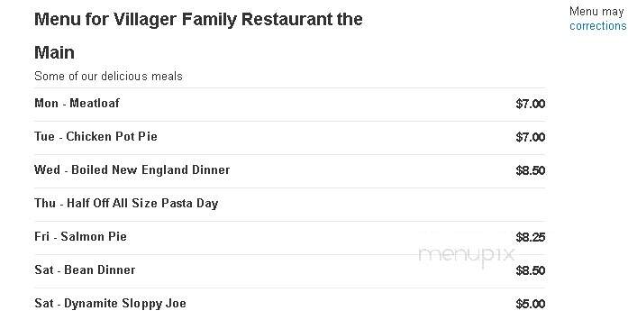 Villager Family Restaurant - Waterville, ME